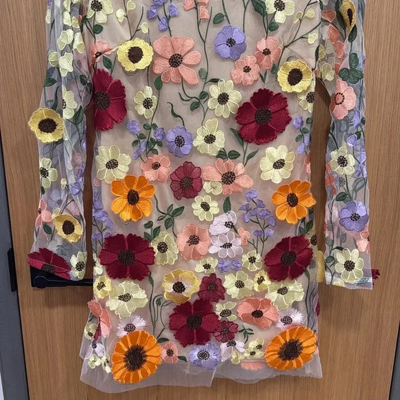 Flower Mesh Dress - Picture 8 of 12